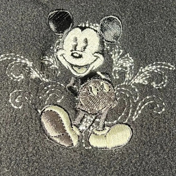 Walt Disney World Parks‎ WDW Mickey Embroidered Full Zip Hoodie Black XL Unisex - Picture 6 of 6